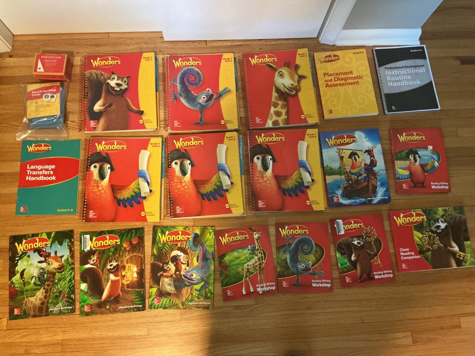 McGraw Hill Wonders Grade 1 Teacher’s Editions Units 1-6 & workbooks & Books Set