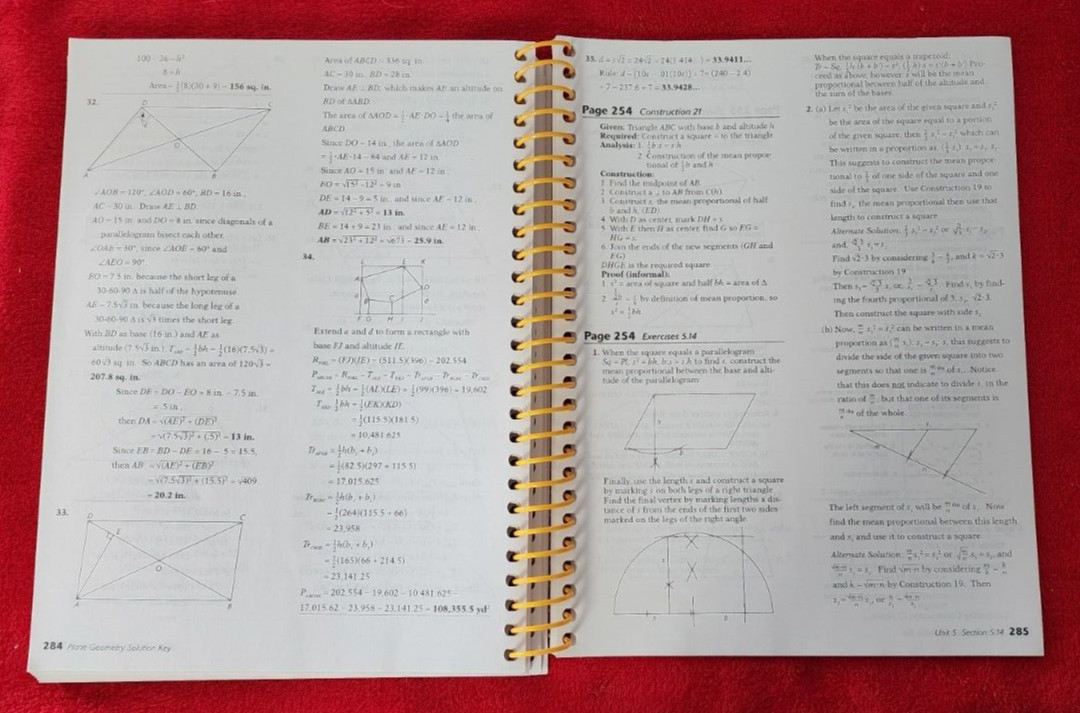 Abeka A Beka Book PLANE GEOMETRY SOLUTION KEY 2nd Edition SPIRAL 95397010 b