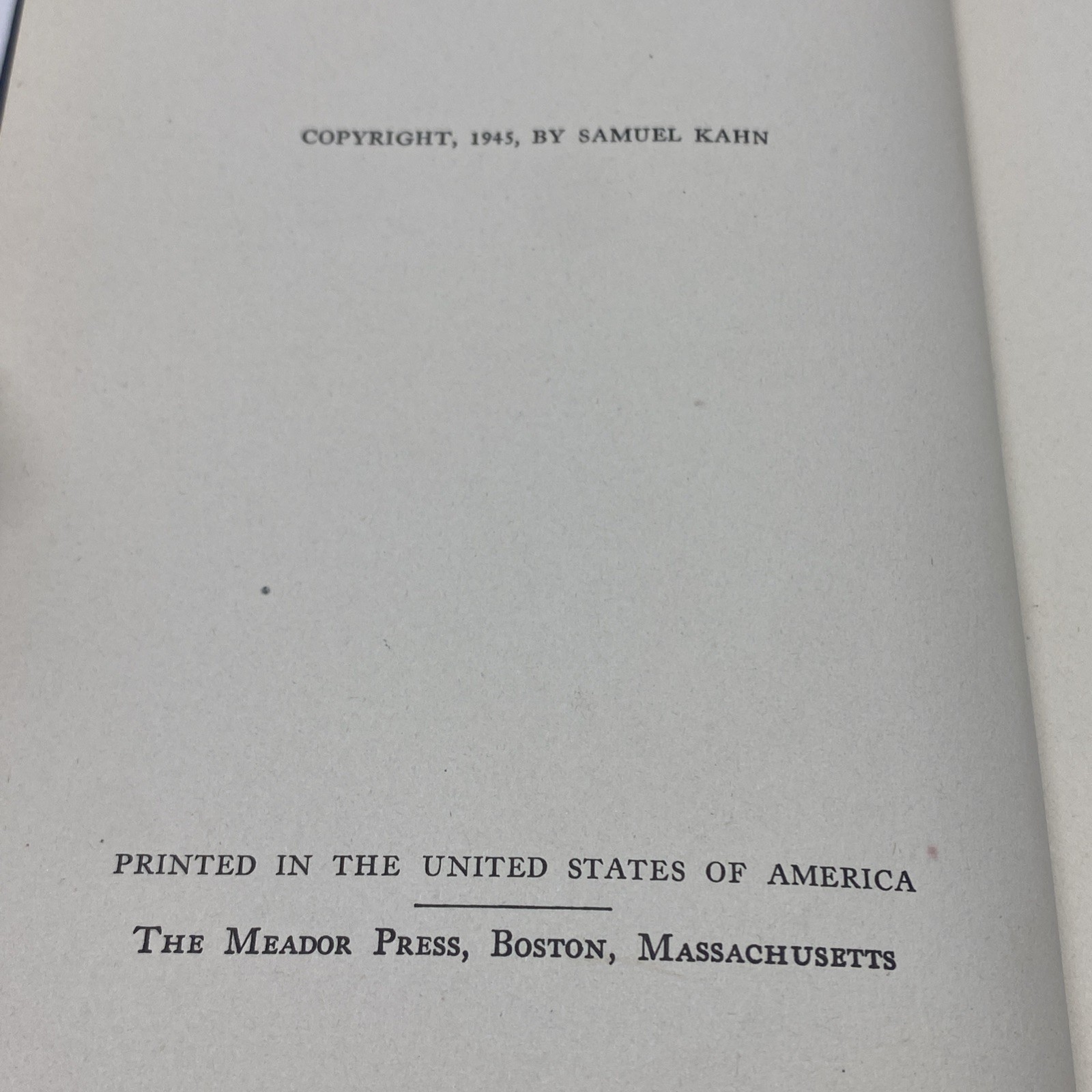 Suggestion and Hypnosis Made Practical by Samuel Kahn MD 1945 HC 1st Edition