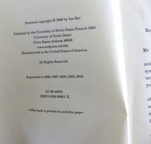 An Essay On The Development Of Christian Doctrine J. H. Cardinal Newman PB 2005