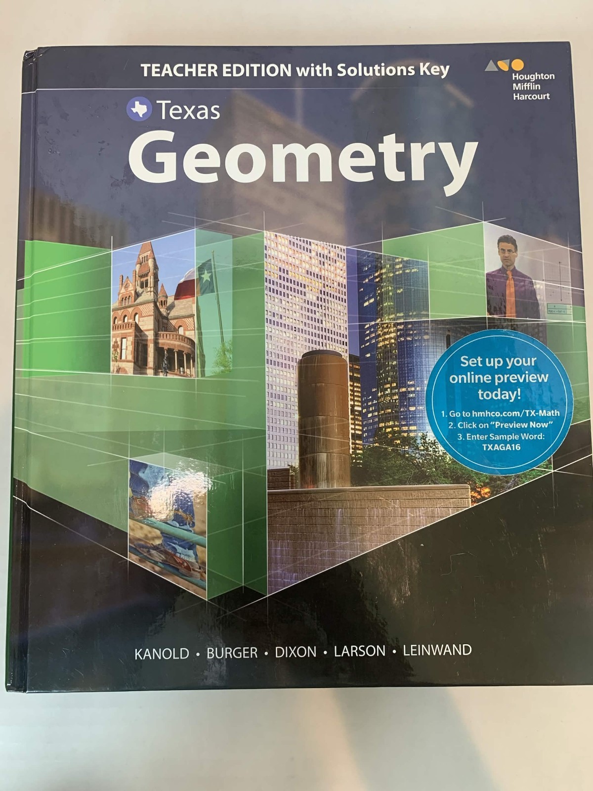 Texas Geometry Houghton Mifflin Harcourt Teacher Edition with Solutions Key