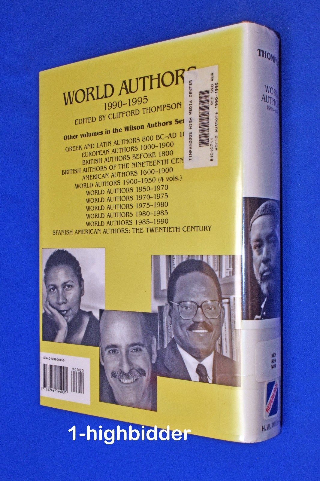 World Authors 1990–1995 1st Ed HCDJ HW Wilson Literary Reference Authors Series