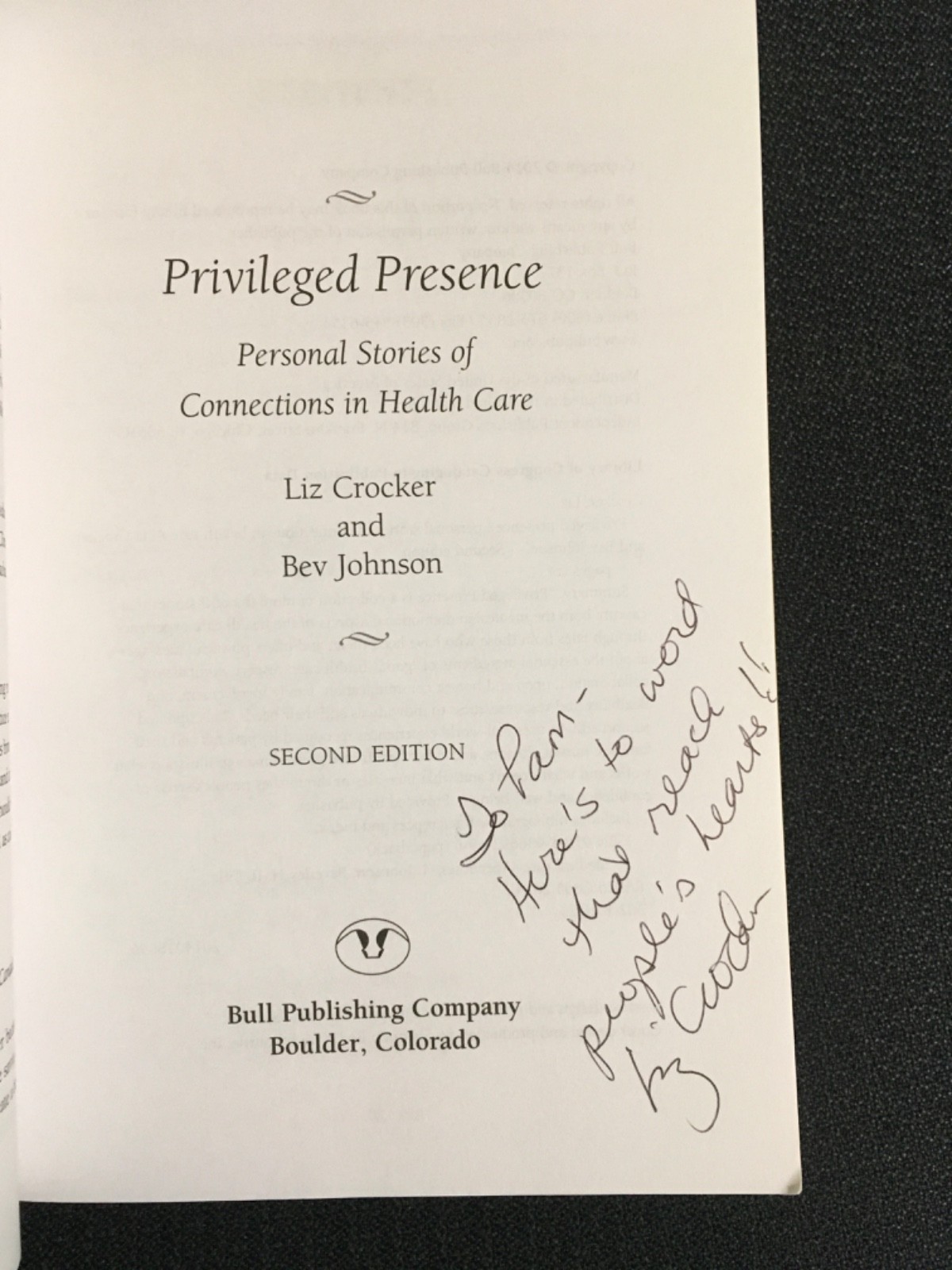 PRIVILEGED PRESENCE Stories of Connections in Health Care CROCKER & JOHNSON 2nd