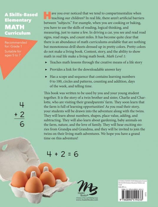 New Master Books MATH LESSONS Living Education Level 1 & PRACTICE Makes Perfect