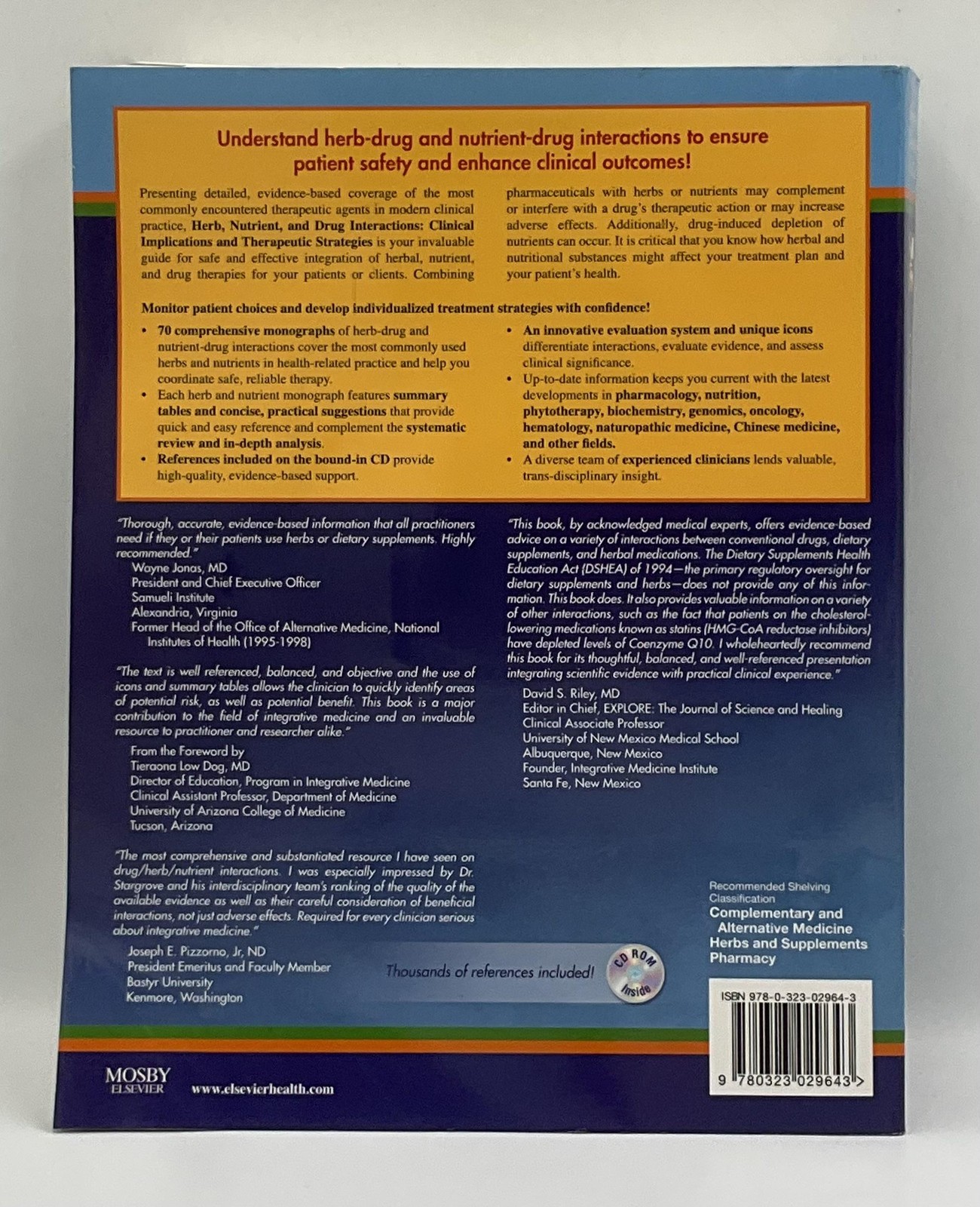Herb, Nutrient, And Drug Interactions Stargrove Treasure McKee PB Mosby Blue