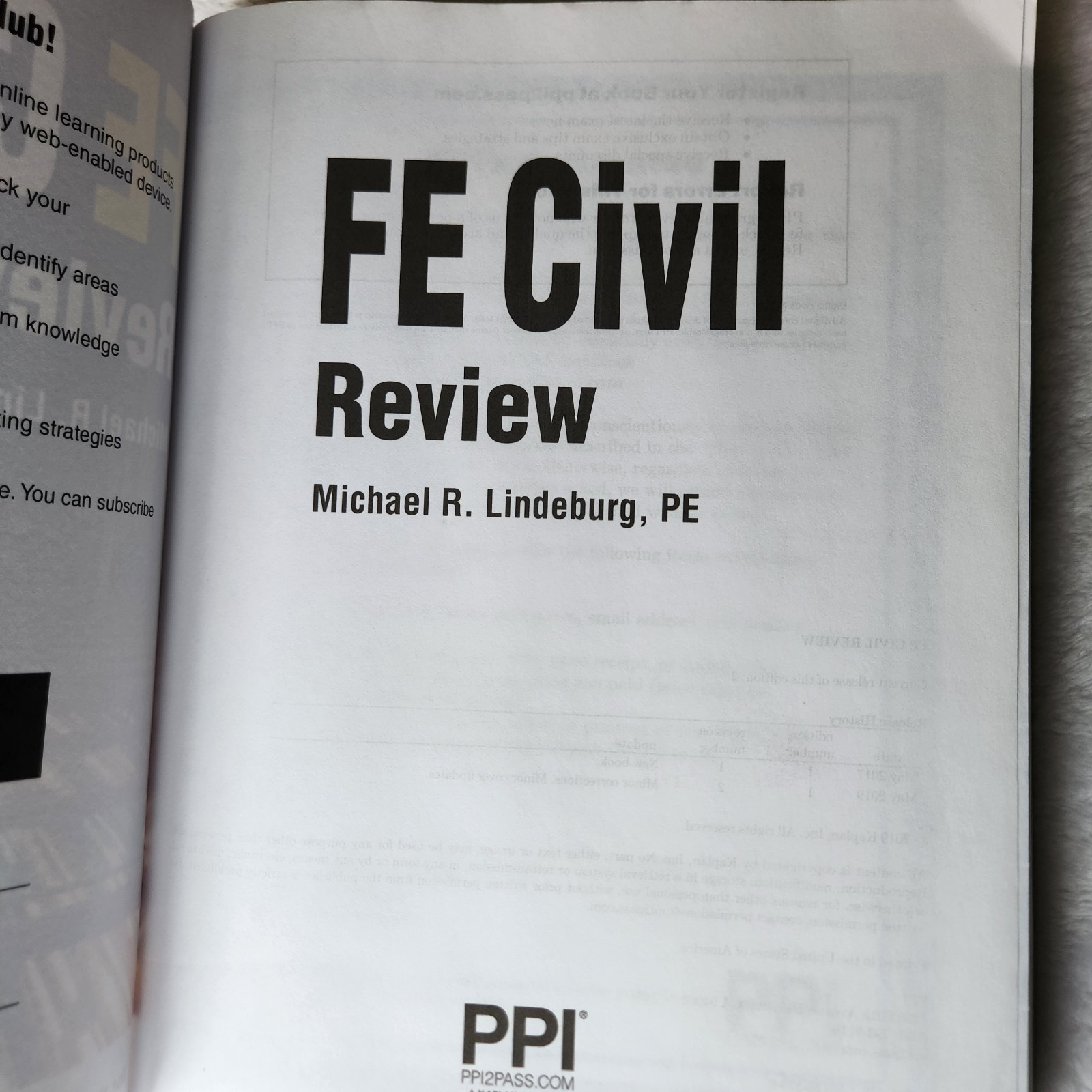 PPI FE Civil Review: Comprehensive FE Civil Review Manual by Michael R Lindeburg