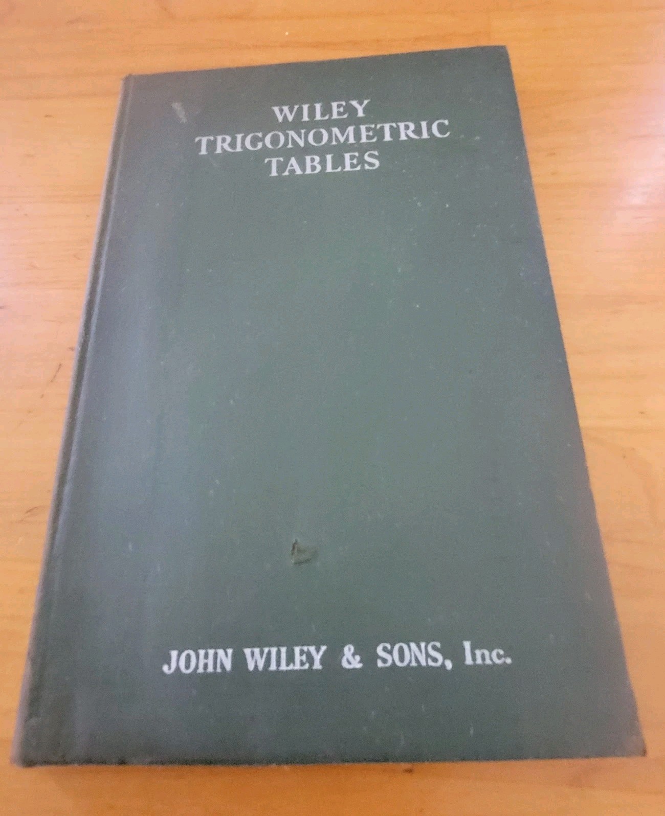 Vintage Wiley Trigonometric Tables John Wiley Sons Hardcover Math Reference Book