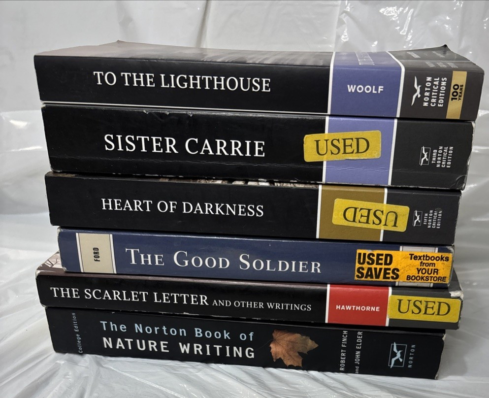 Norton Critical Editions Lot of 6, Lighthouse, Sister Carrie..multiple authors
