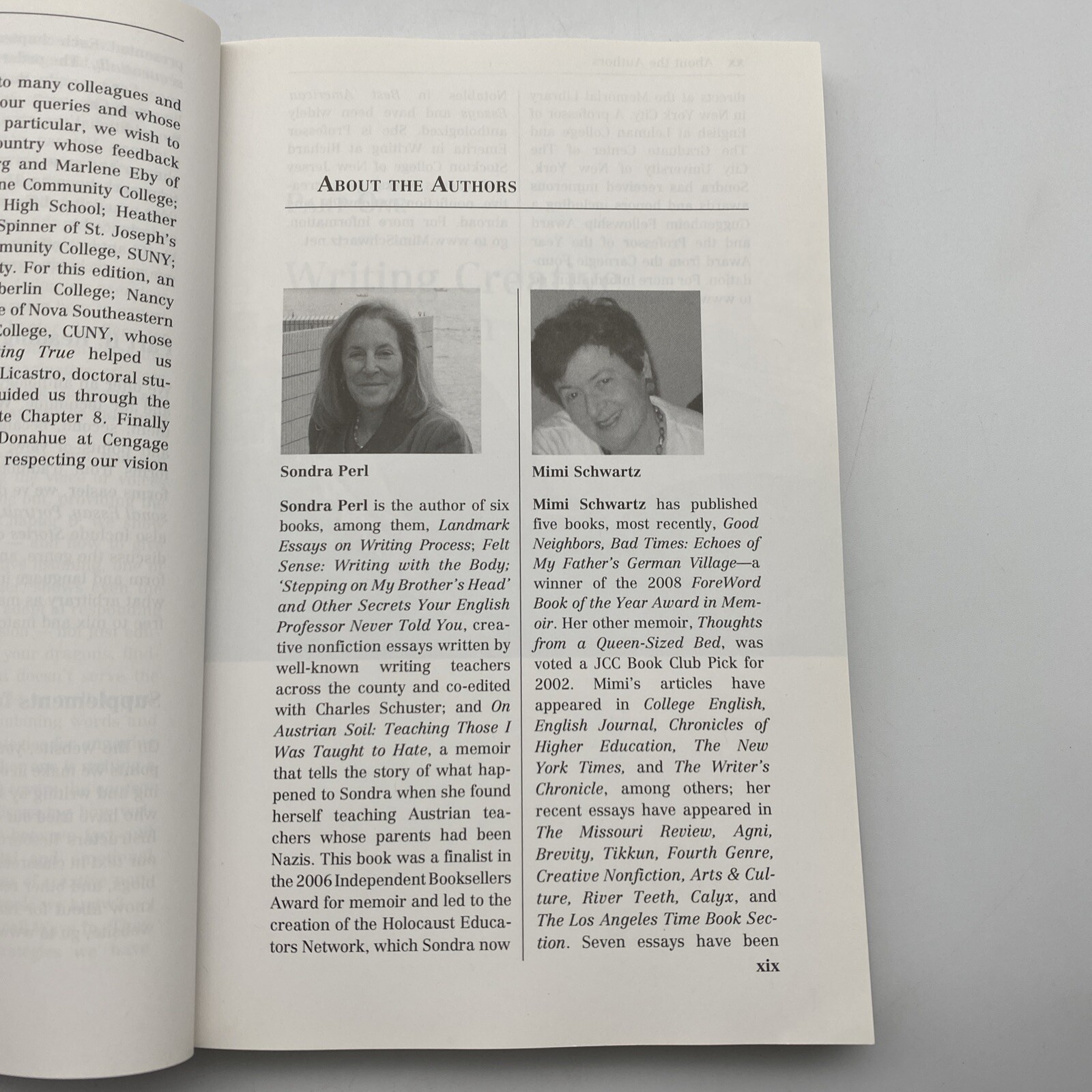 Writing True: The Art and Craft of Creative Nonfiction Sondra Perl Mimi Schwartz