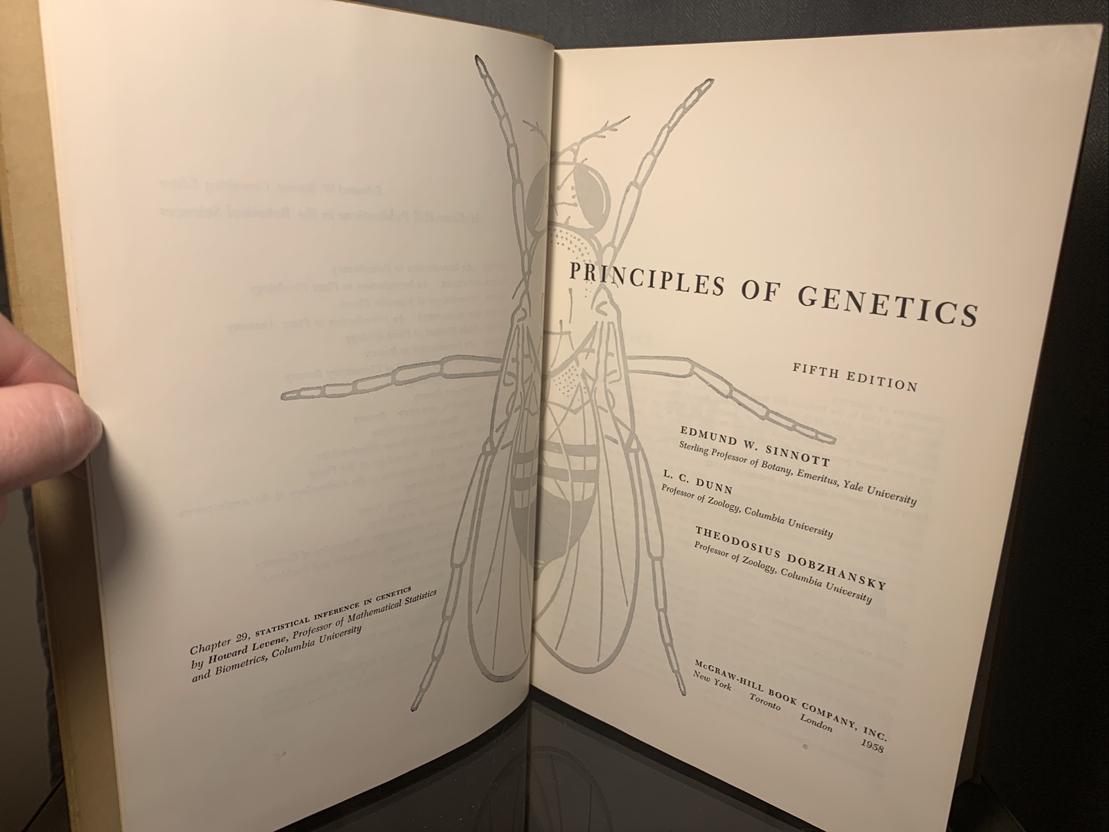 Principles of Genetics Fifth Edition 1958 Hardcover Book Edmund W. Sinnott
