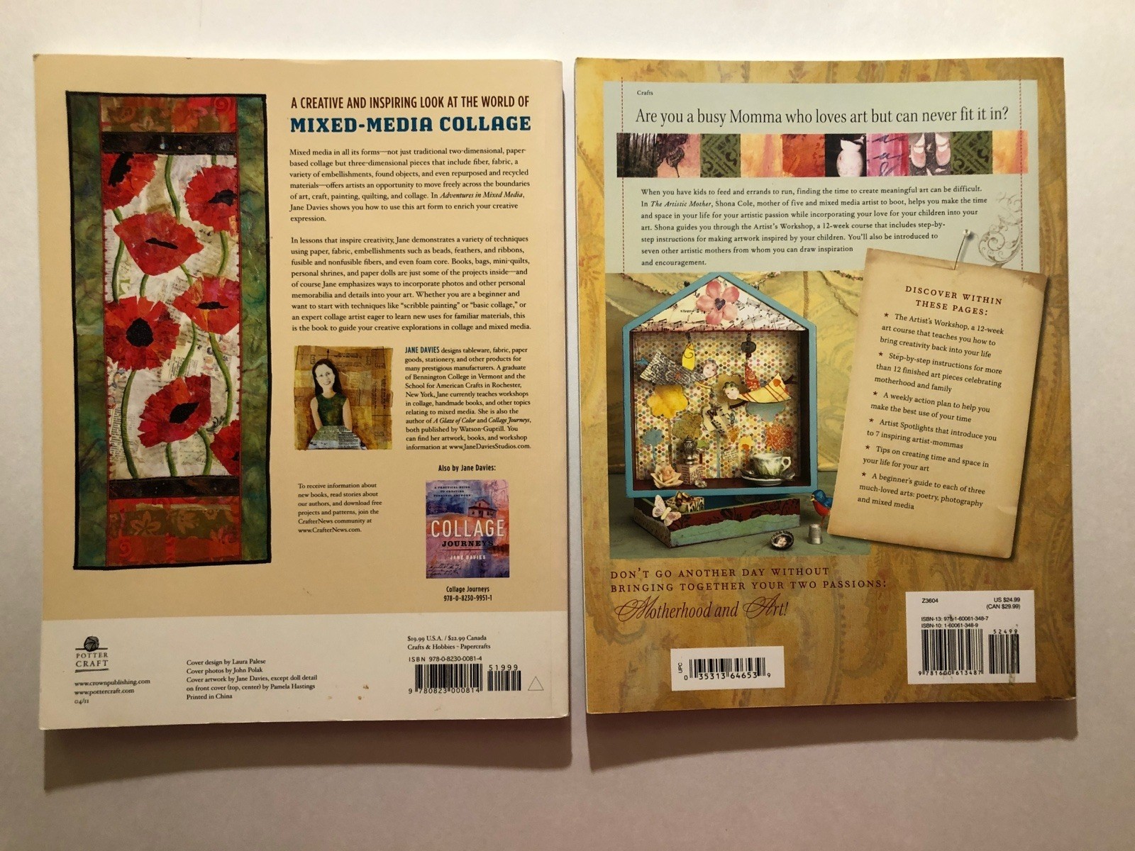 Art Creativity Book Lot: Adventures In Mixed Media/The Artistic Mother