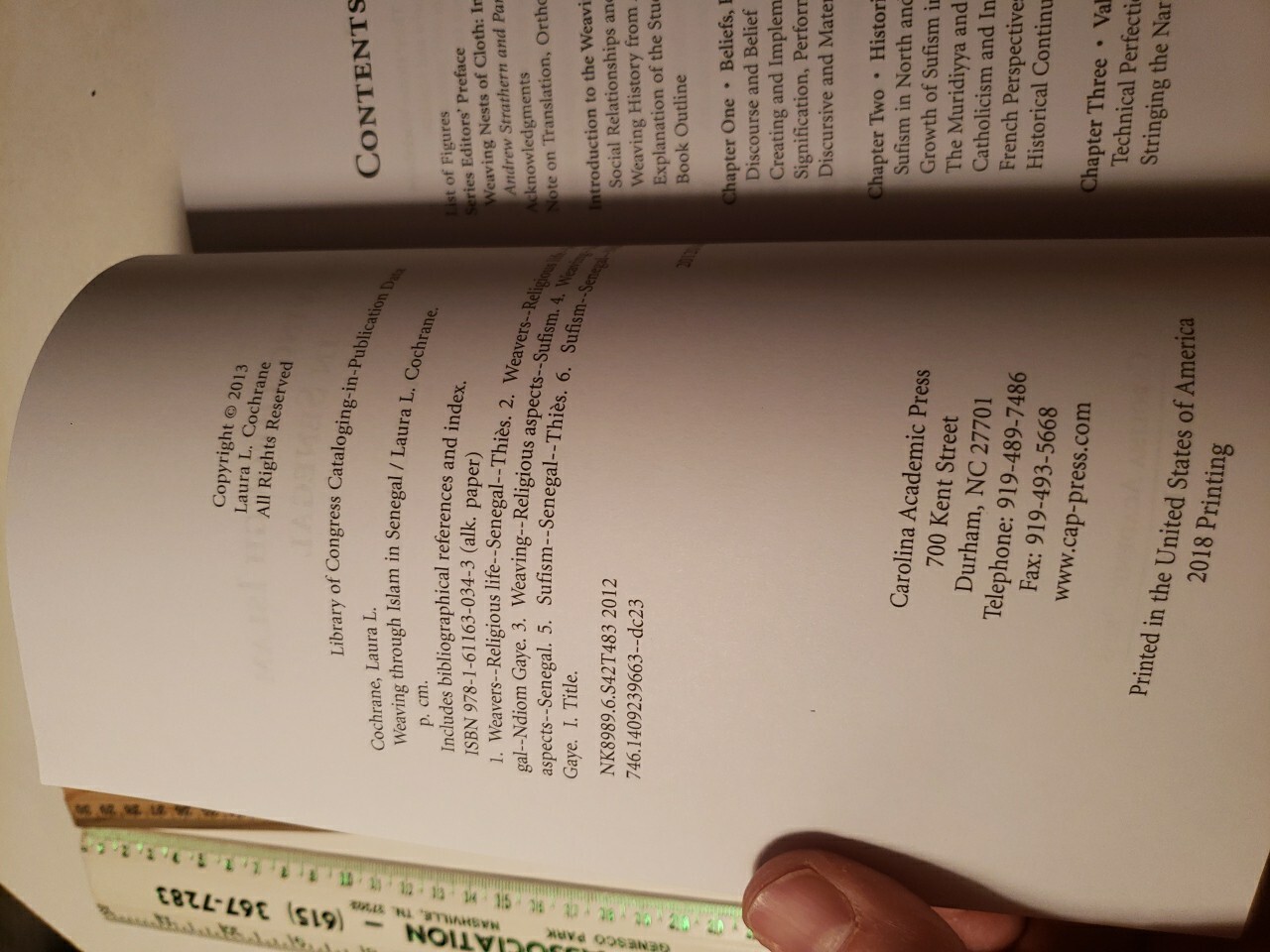 WEAVING THROUGH ISLAM IN SENEGAL CAROLINA ACADEMIC PRESS By Laura L. Cochrane PB