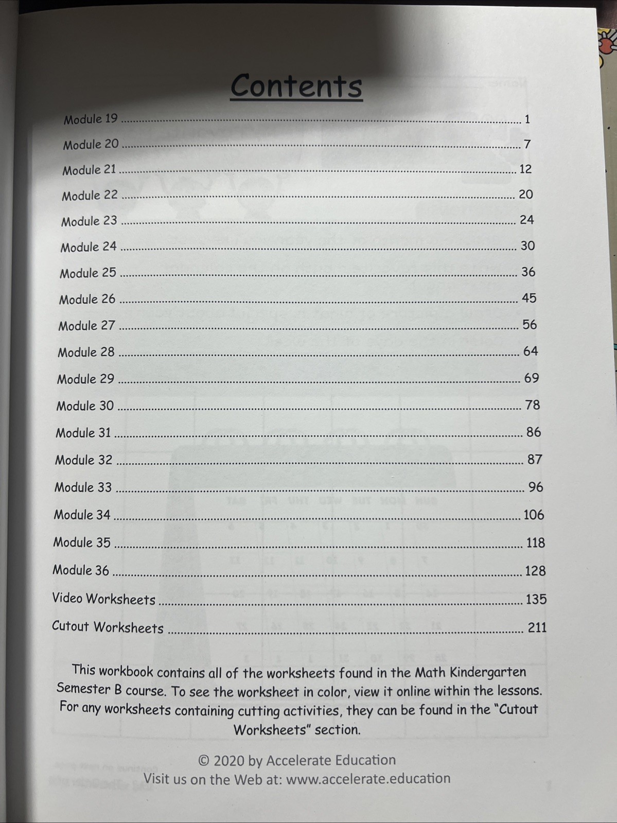 Kindergarten Science Semester B, Math And Science Accelerate Education