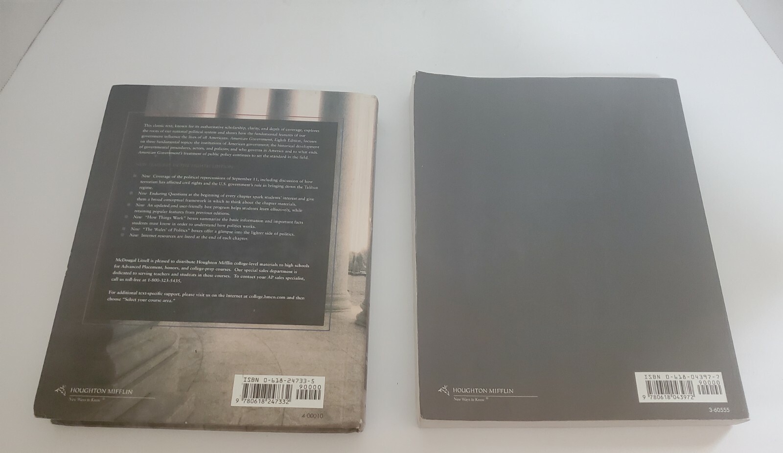AMERICAN GOVERMENT 8TH EDITION HARDBACK TEXT BOOK AND INSTRUCTOR GUIDE