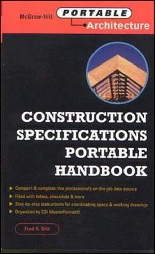 Construction Specifications Portable Handbook by Fred A Stitt: Used
