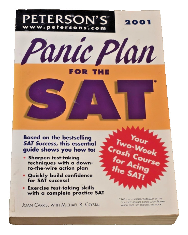 Panic Plan for the SAT by Joan Carris (2000, Trade Paperback)