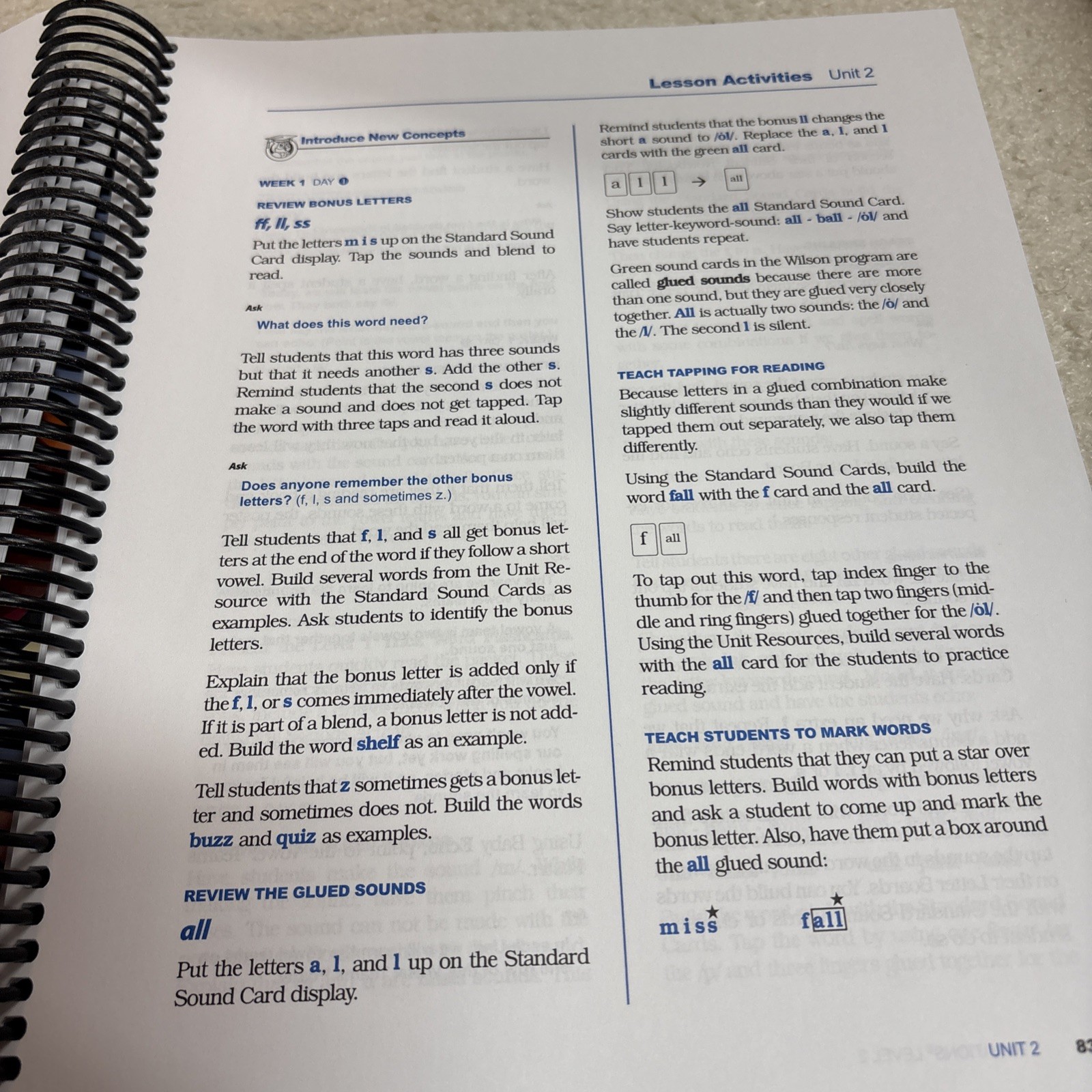FUNDATIONS: Teacher’s Manual Level 2 & Letter Board Wilson Language