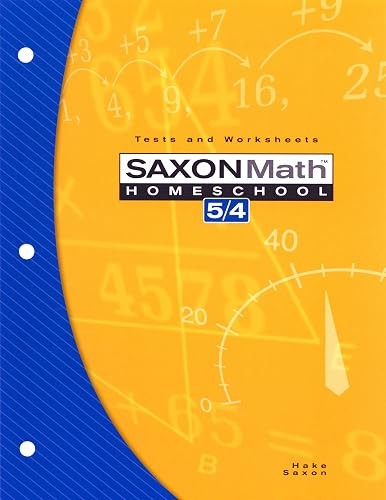 Saxon Math Homeschool 5/4: Tests and Worksheets – 3rd Edition …