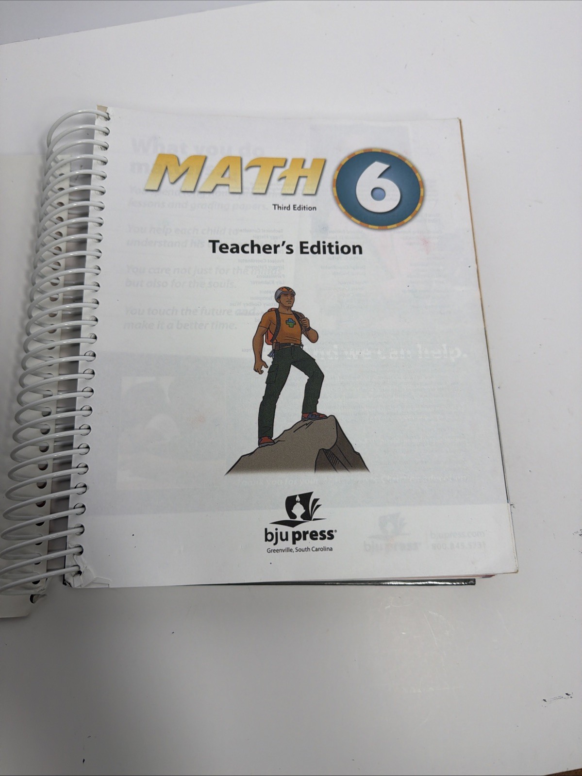 BJU Math 6 Teacher’s Edition With CD 3rd Edition Bob Jones 6th Grade
