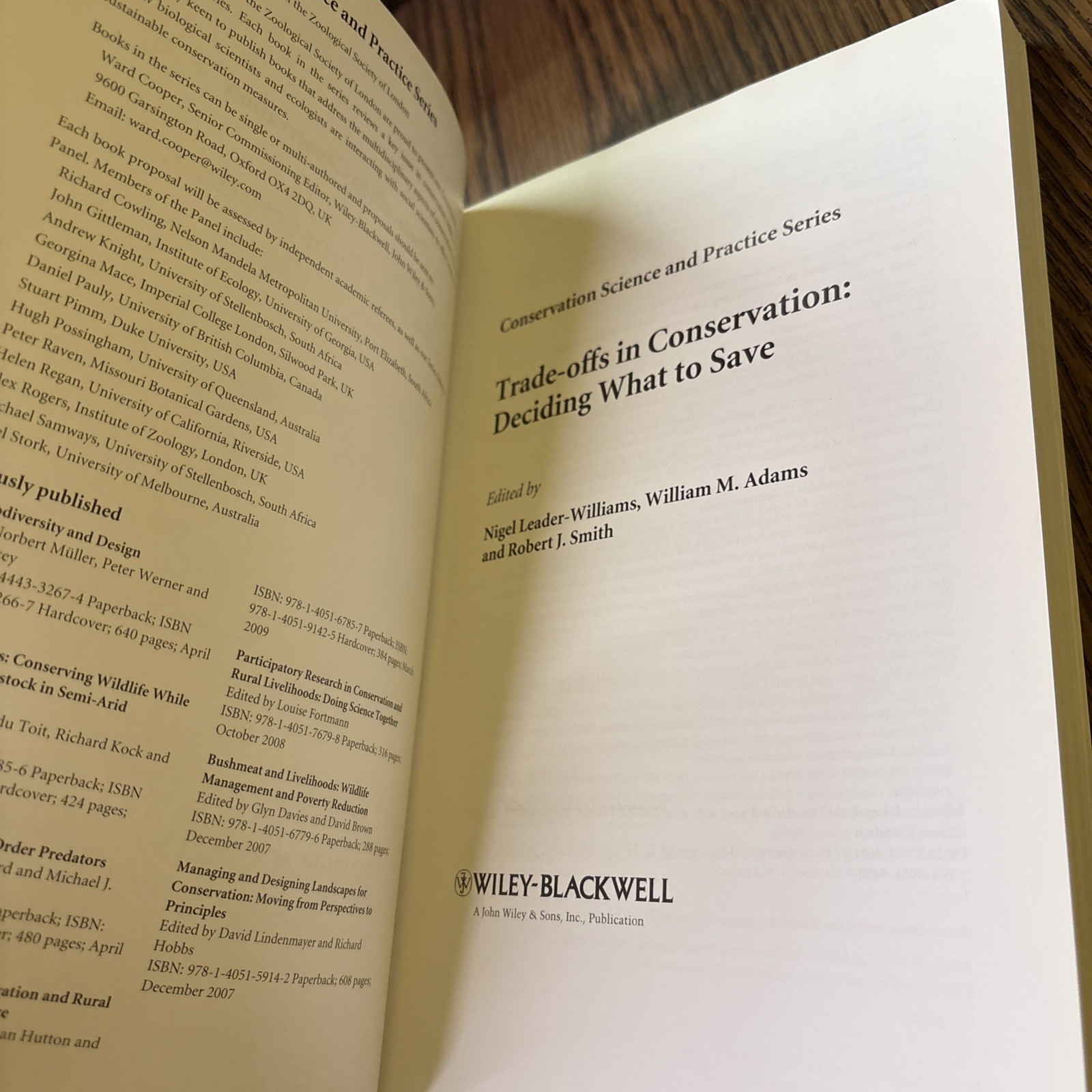 Conservation Science and Practice Ser.: Trade-Offs in Conservation : Deciding…