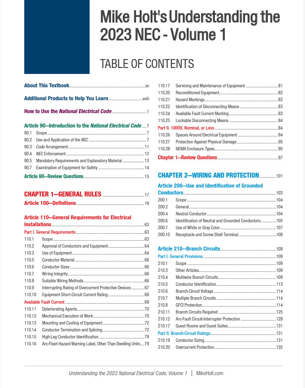 Mike Holt’s 2023 Understanding the National Electrical Code Book Package