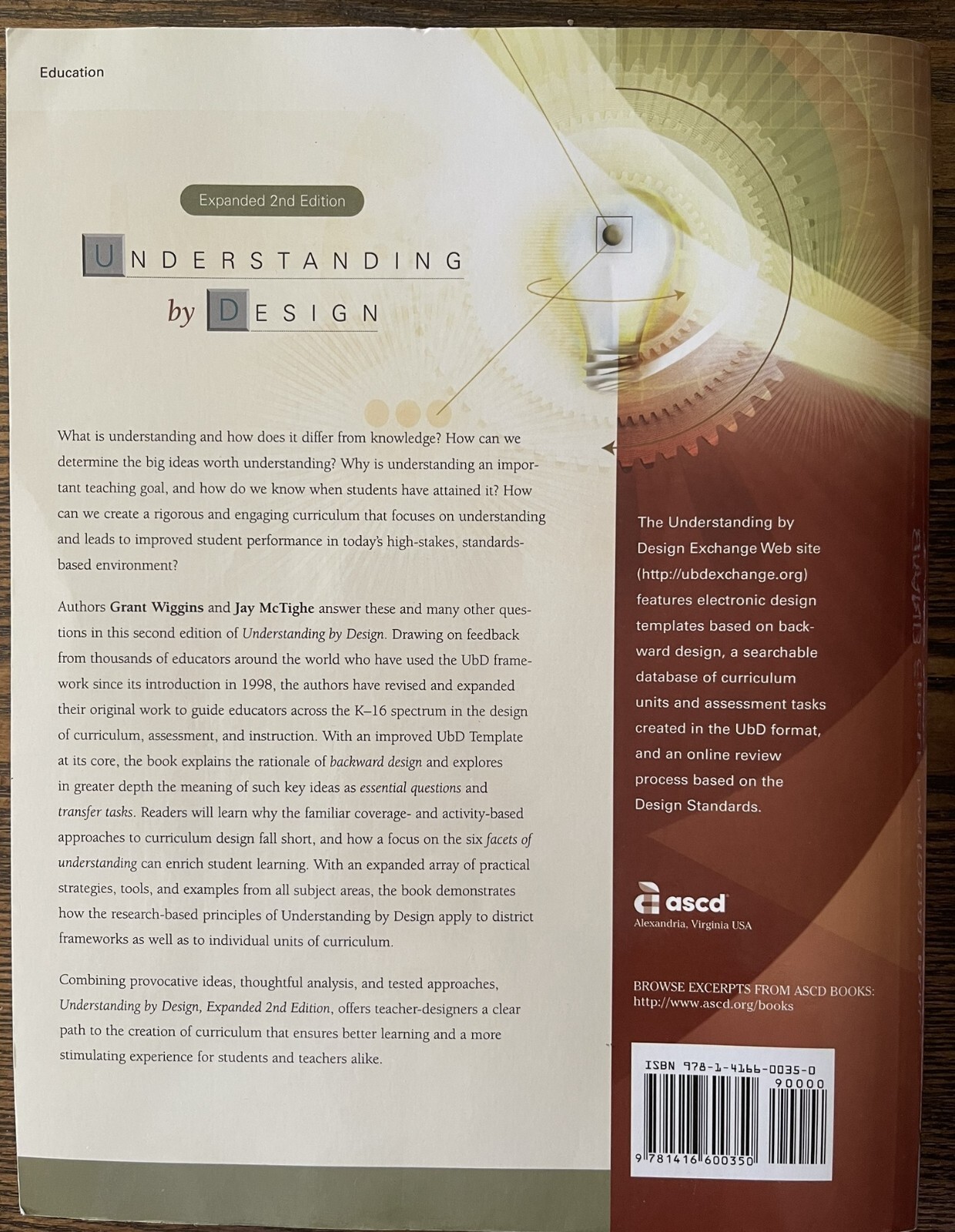 Professional Development Ser.: Understanding by Design by Jay McTighe :Very Good