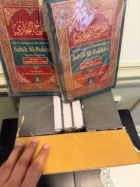 New Hardcover Sahih Al-Bukhari Arabic and English : Complete 9 Vol set