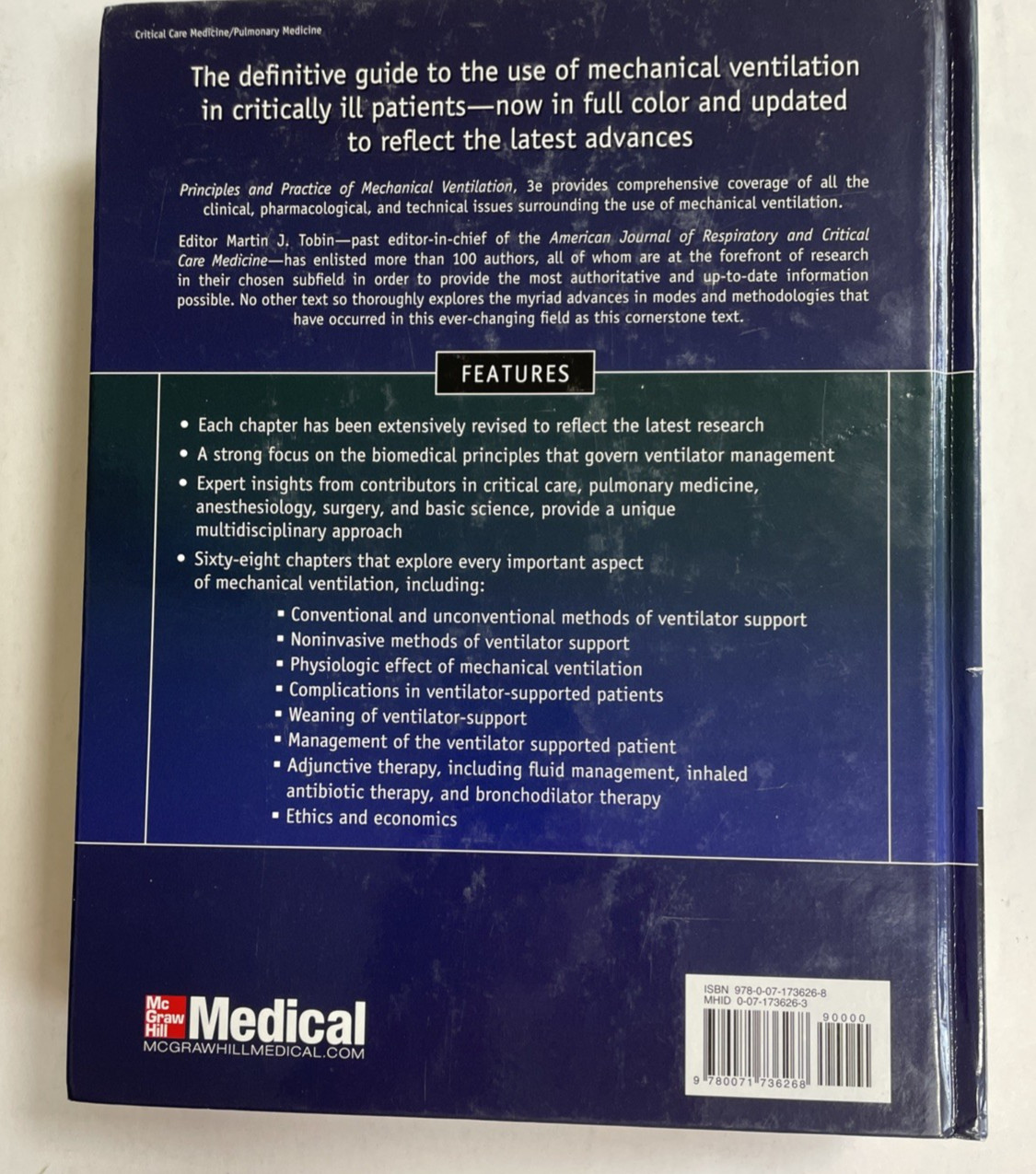 Principles And Practice of Mechanical Ventilation 3rd Edition Martin Tobin 2018