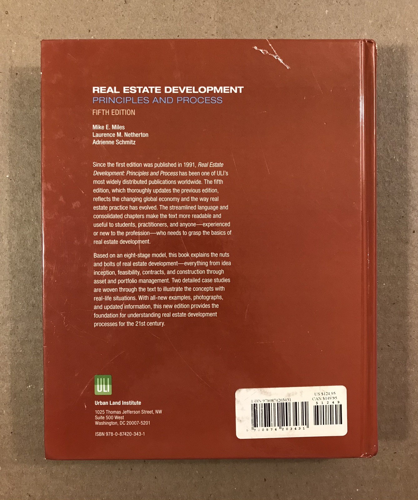 Real Estate Development: Principles and Process – Fifth 5th Edition – Miles