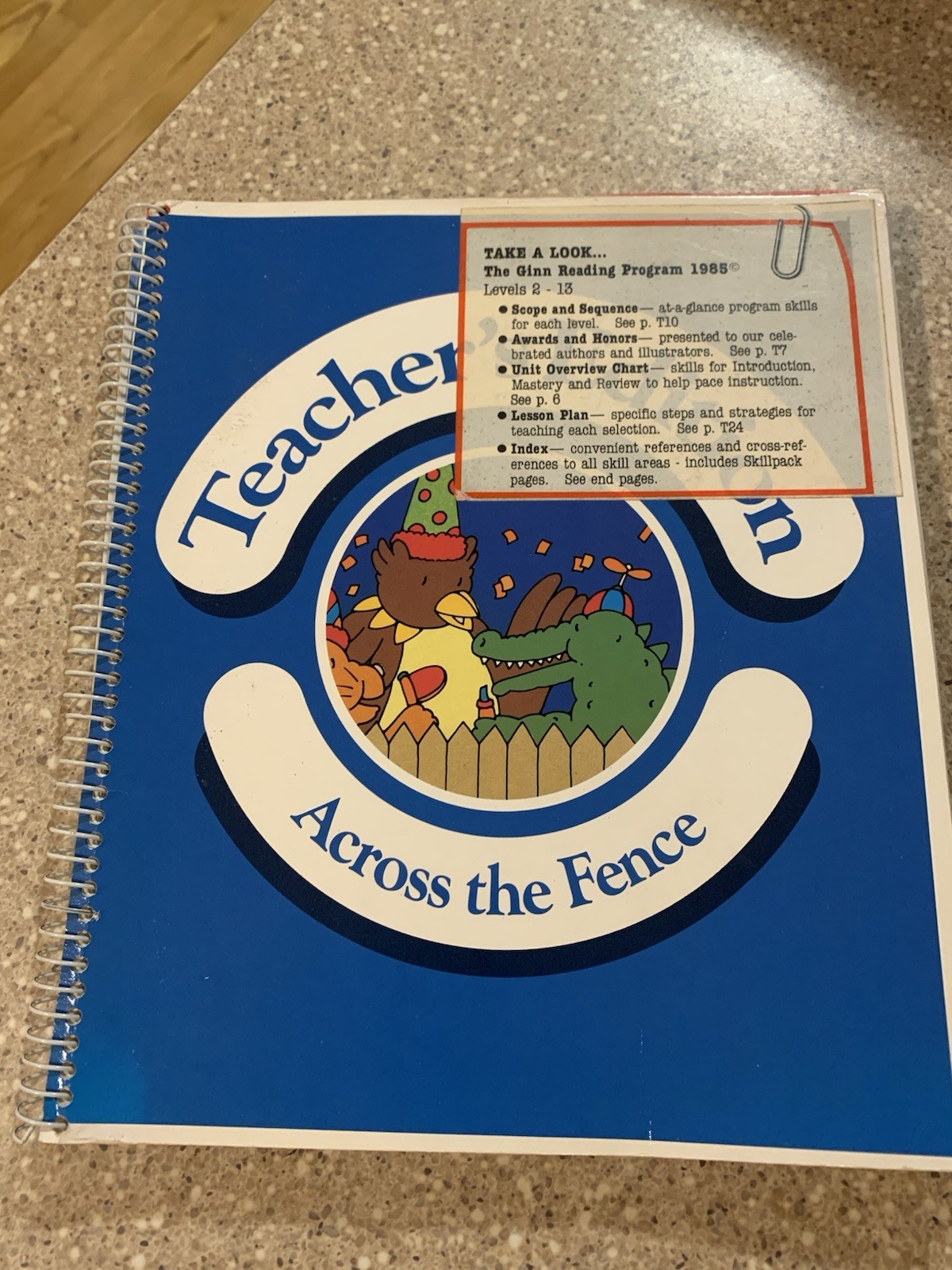 Vintage Teacher’s Edition 1985 – Ginn Across The Fence Grade 1