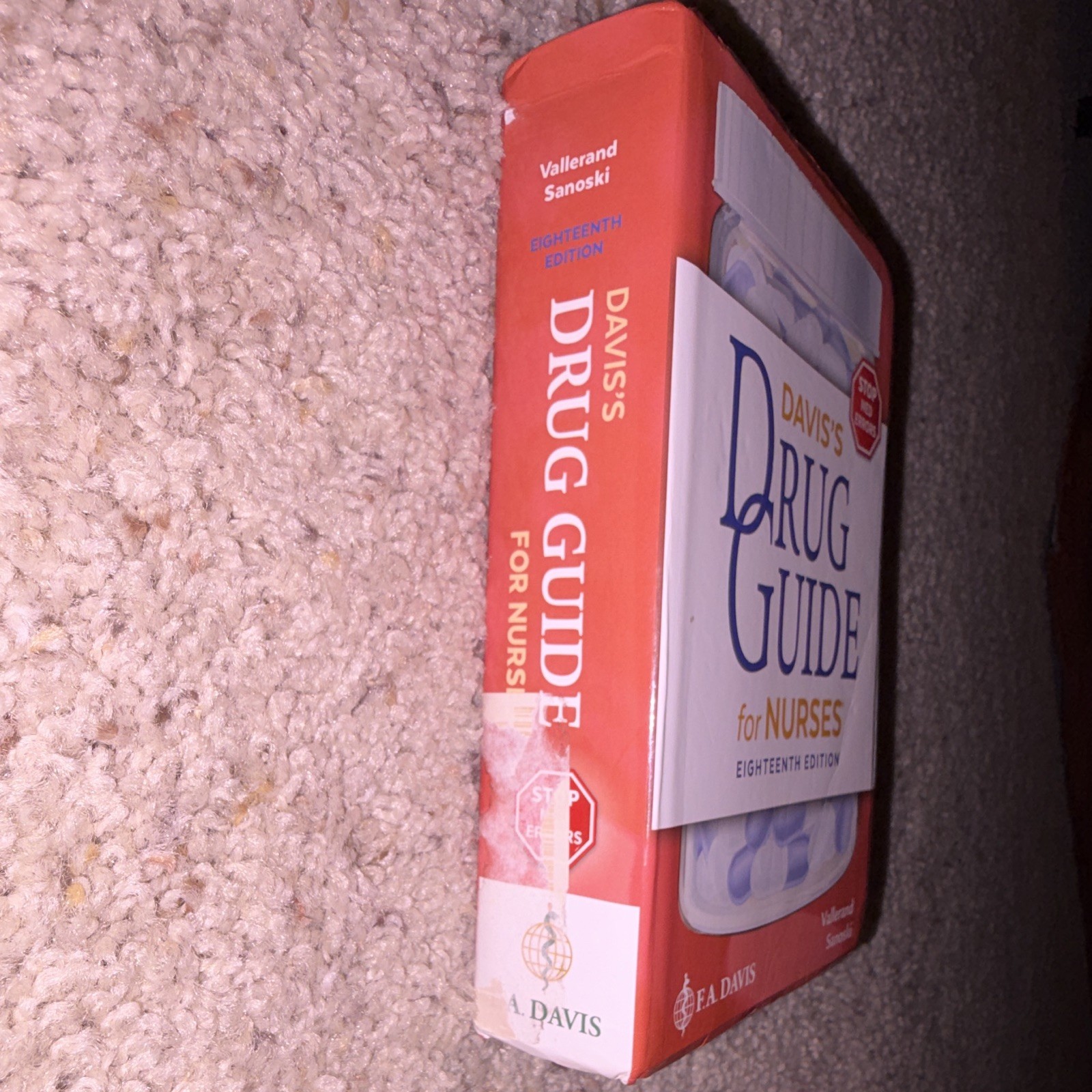 F.A. Davis Davis’s Drug Guide for Nurses 18th Ed Paperback 2016 Vallerand