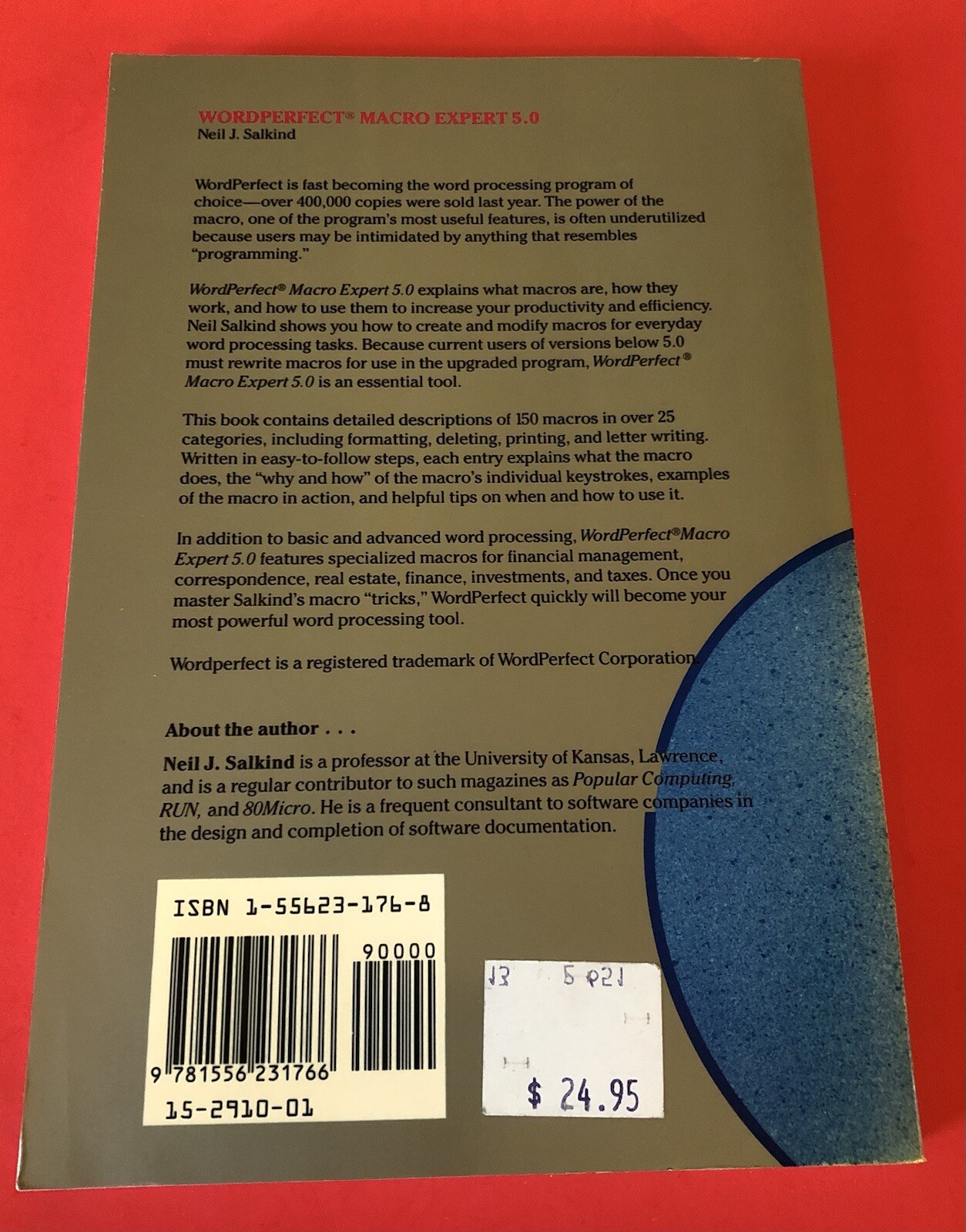 VINTAGE WordPerfect 5.0 Macro Expert by Neil J. Salkind 1989 PB Dow-Jones Irwin
