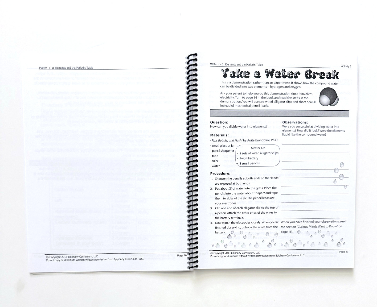 Moving Beyond the Page 10-12 Concept 3, Unit 1 – MATTER – Science/Social Studies