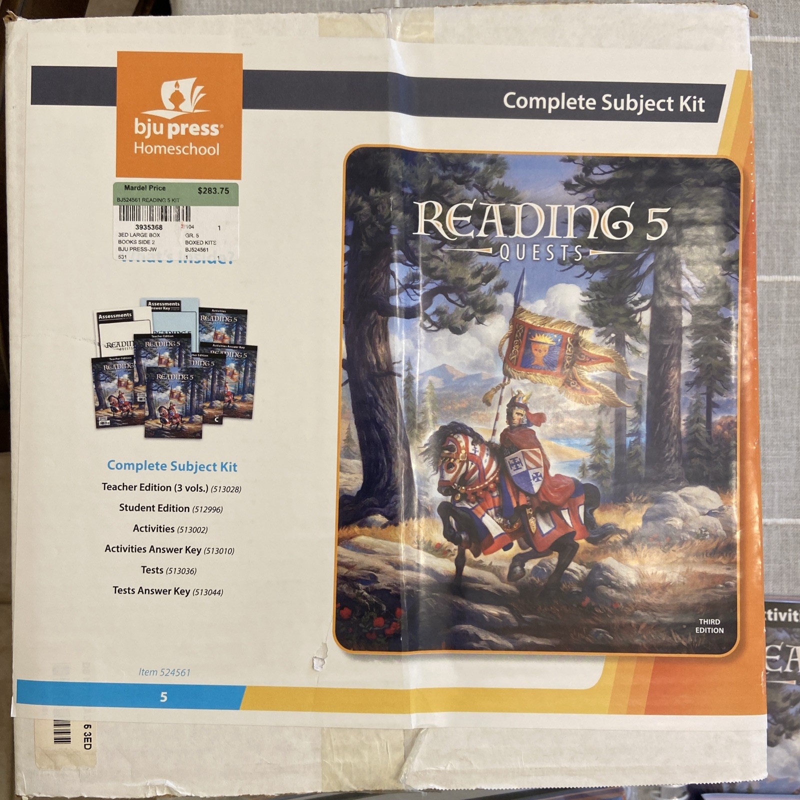 NEW BJU Bob Jones 5th grade READING 5 QUESTS Complete Subject Kit 3rd ed CURRENT