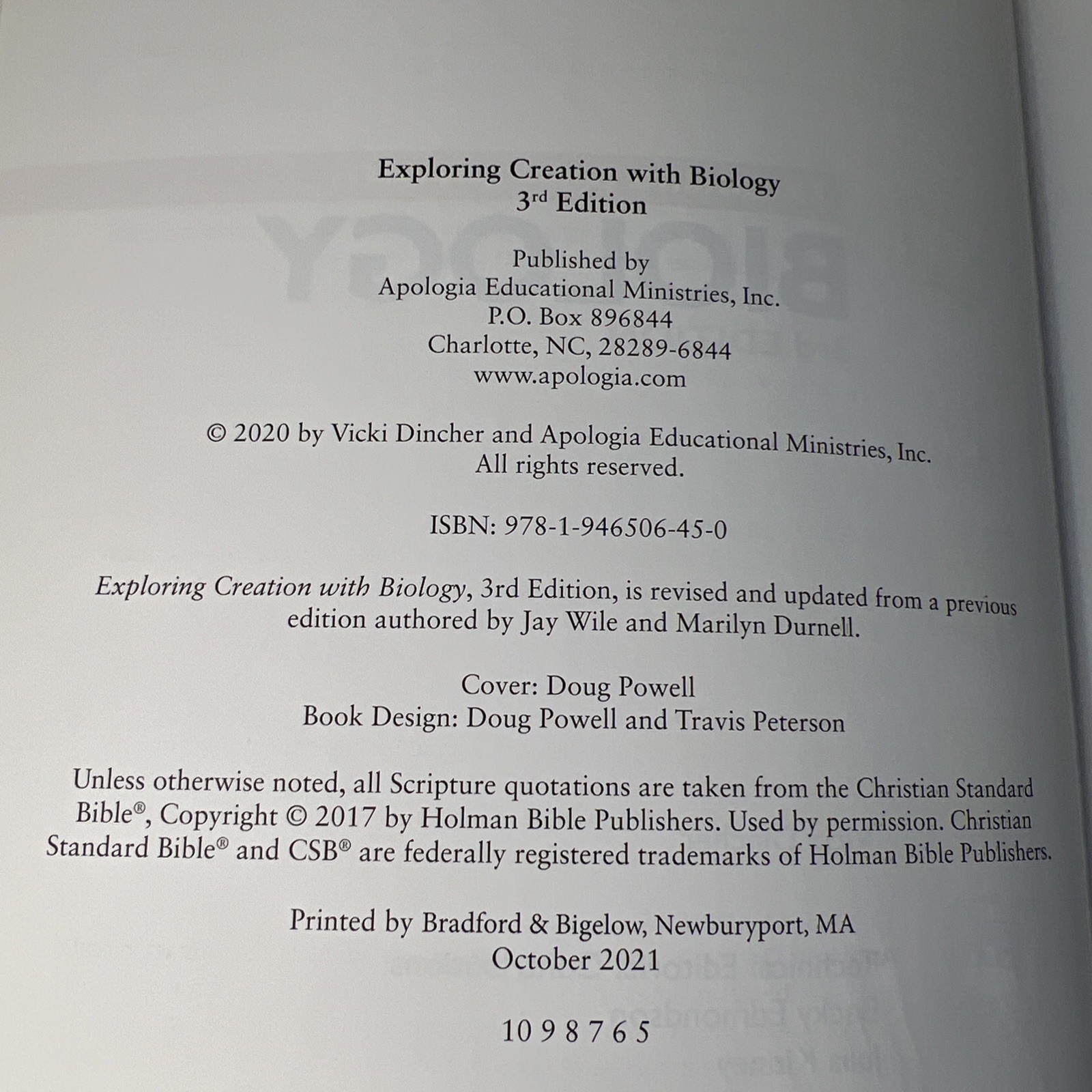 Apologia Exploring Creation w/ Biology 3rd Edition Student Textbook