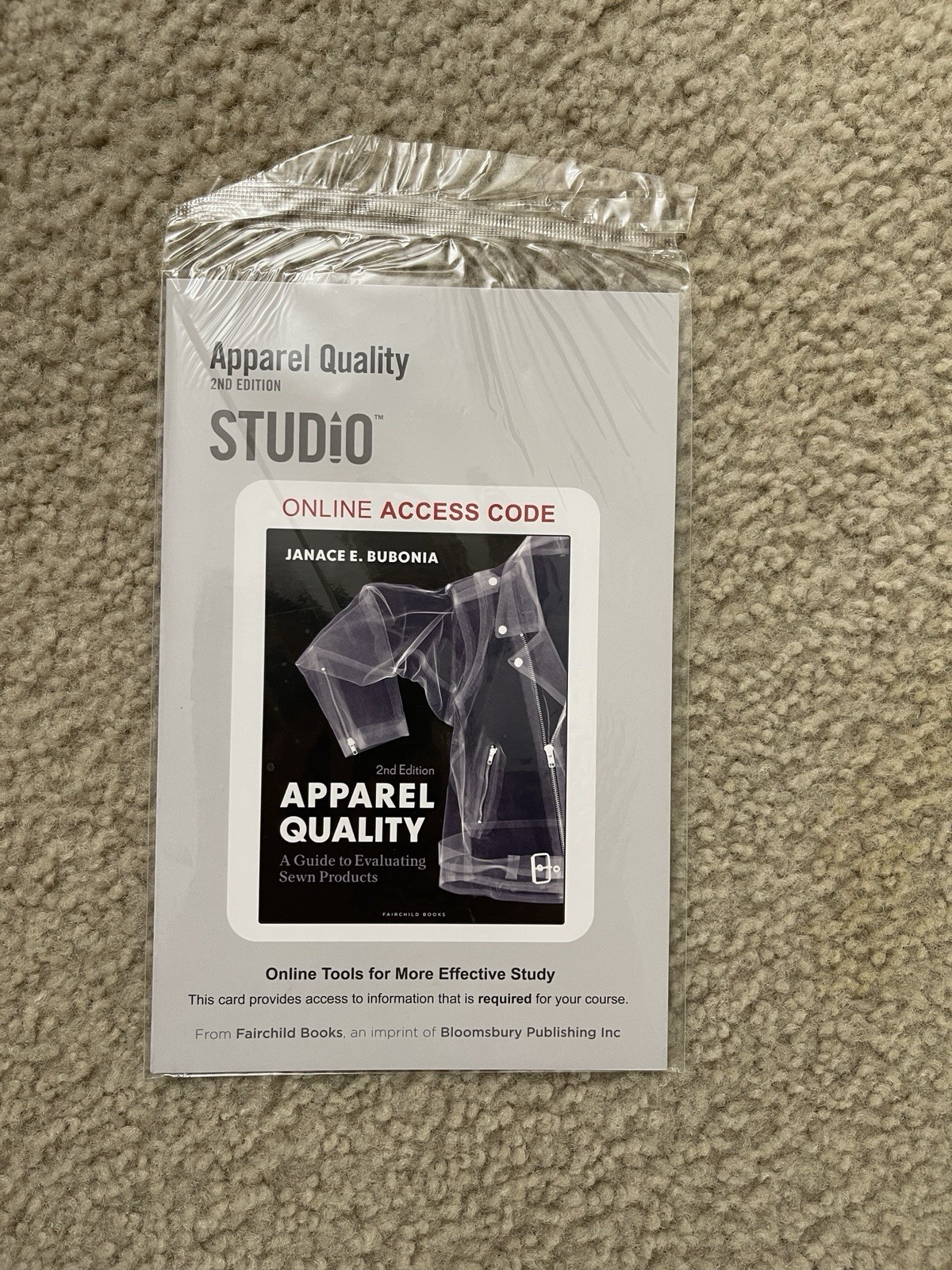 Apparel Quality A Guide to Evaluating Sewn Products book with Studio Access Card