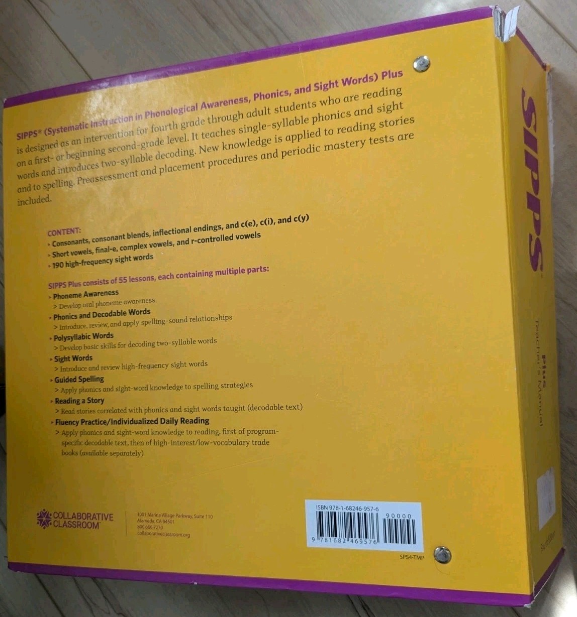 Sipps Teacher’s Manual Plus Decoding Support For Older Readers Fourth Edition