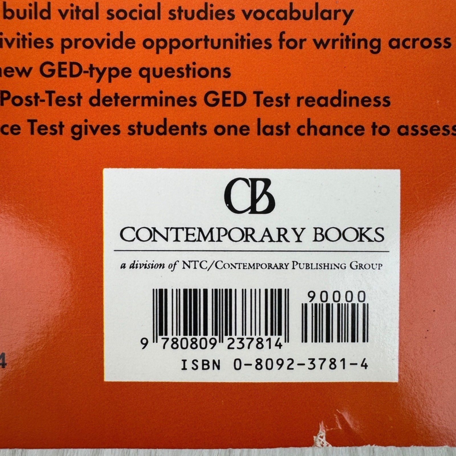 Bundle Lot 3 Contemporary’s GED Mathematics 5 Social Studies 2 Science 3 Used Bo