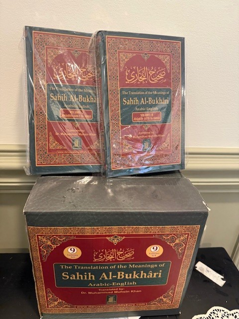 New Hardcover Sahih Al-Bukhari Arabic and English : Complete 9 Vol set