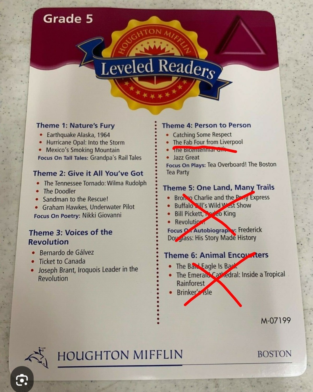 HM Leveled Readers Grd 5 (On Level) 6 Sets Of 16 Titles,Themes 1 – 4