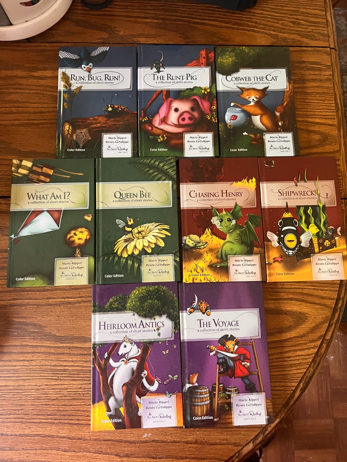 All About Reading Color Level 1, 2, 3, 4 Readers ONLY 9 Book Set
