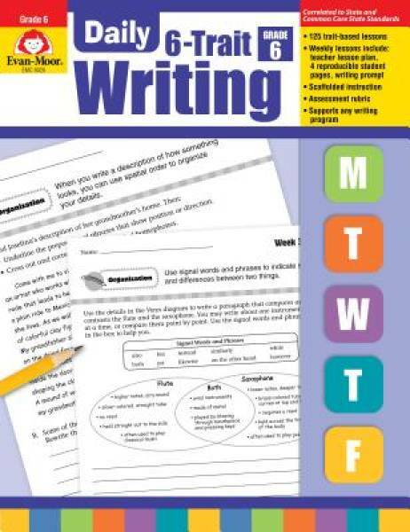 Daily 6-Trait Writing, Grade 6 – Paperback By Evan Moor – GOOD