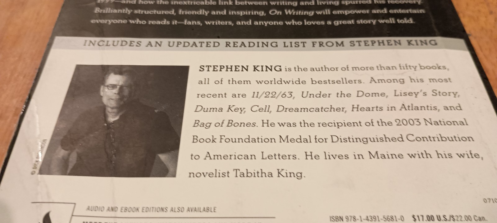 On Writing: 10th Anniversary Edition: A Memoir of the Craft by Stephen King