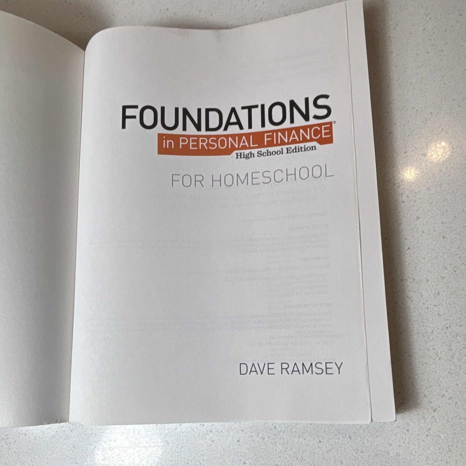 Foundations in Personal Finance High School Homeschool PB 2014 Dave Ramsey