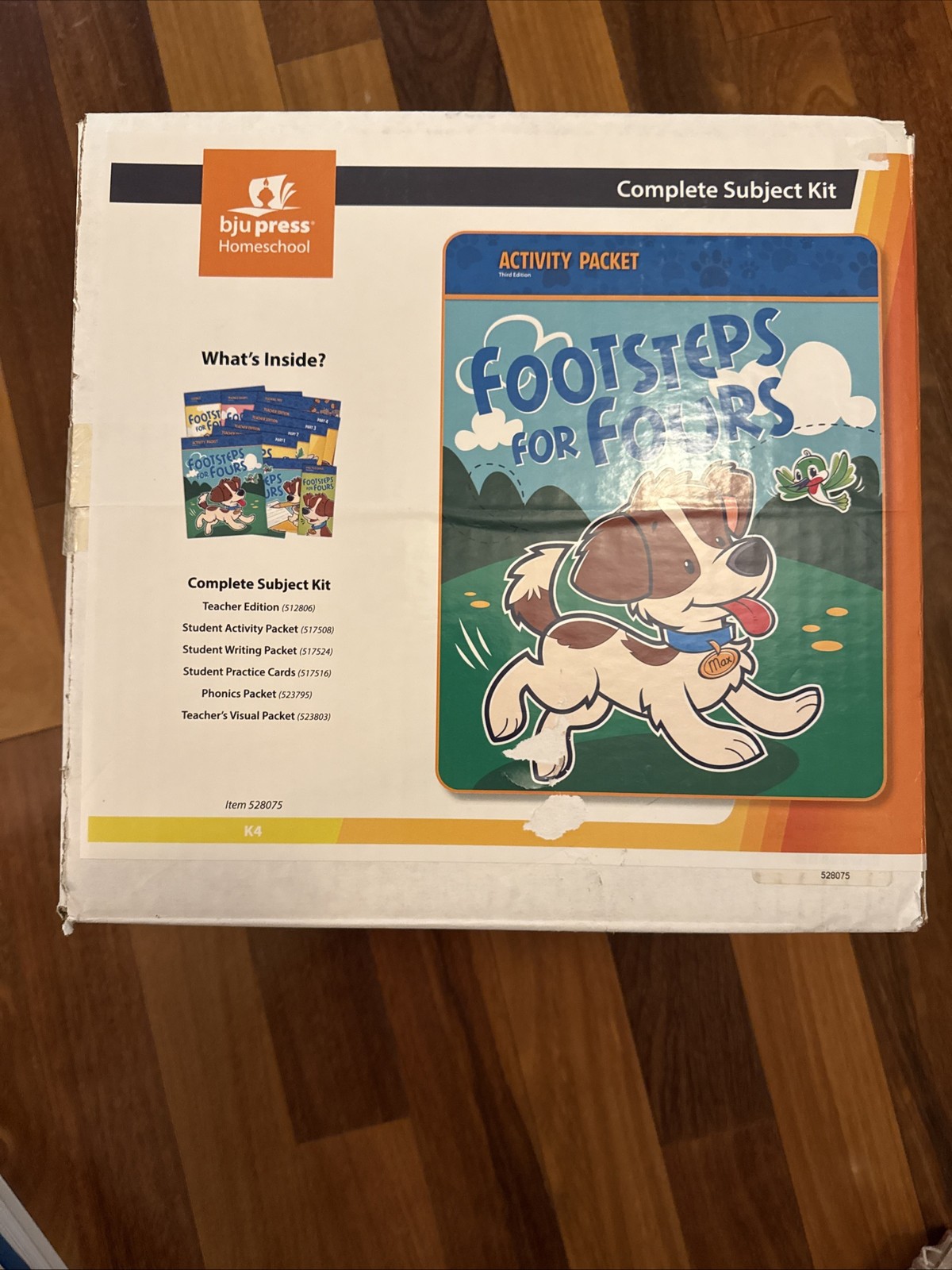 BJU Footsteps for Fours K4 Complete Subject Kit, 3rd ed. BRAND NEW IN BOX