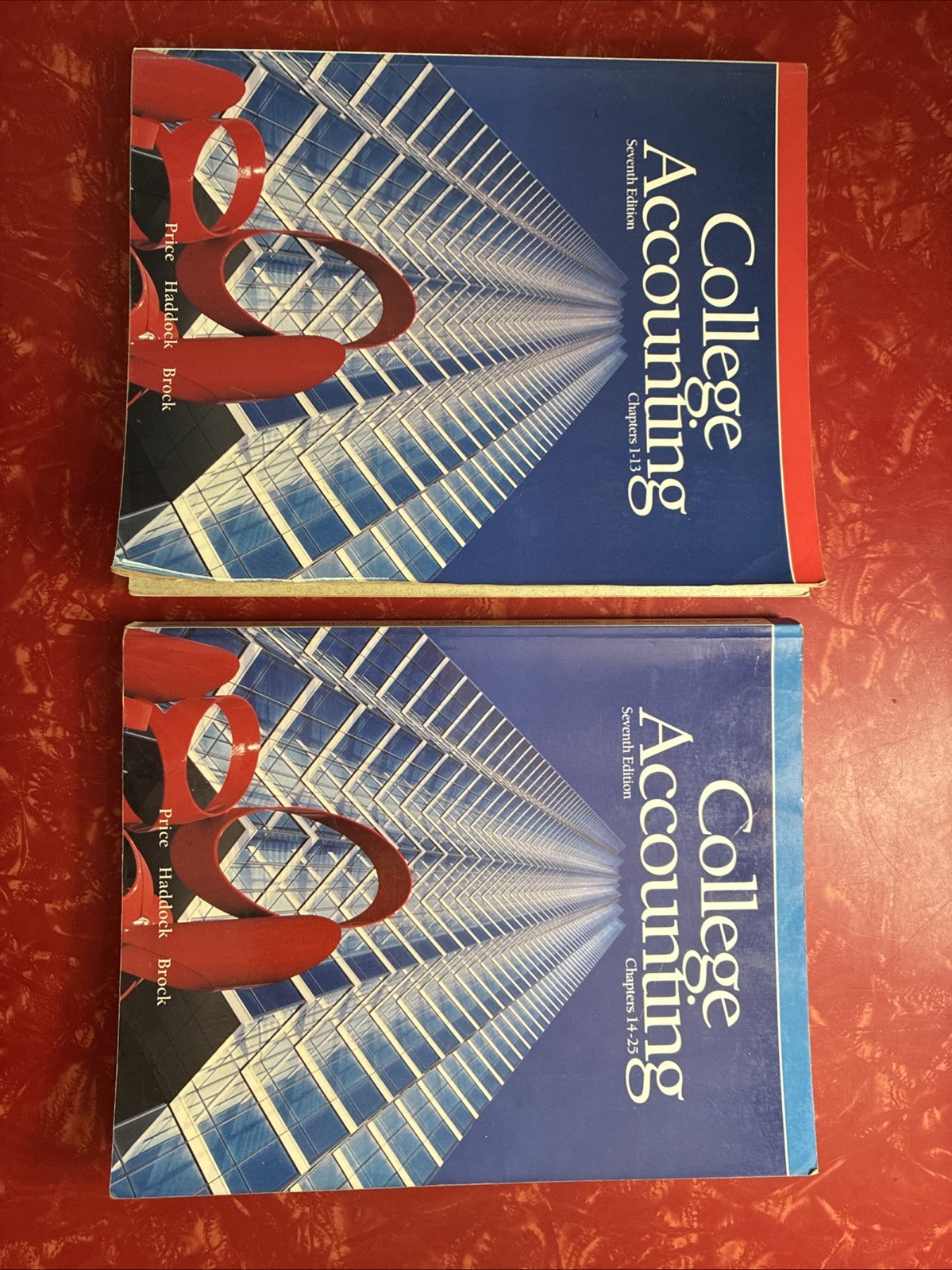 2 College Accounting Textbooks 7th Edition Chapters 1-25 Price Haddock Brock