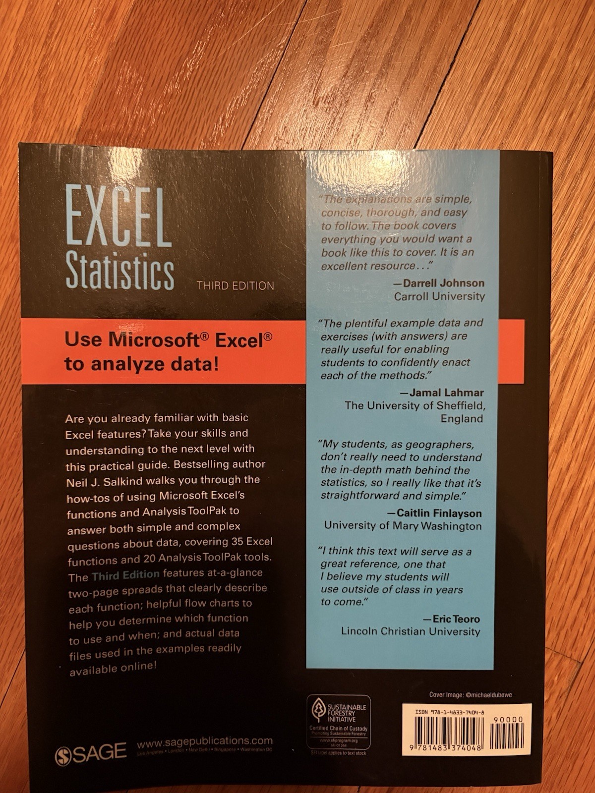 Excel Statistics by Neil J. Salkind (2012, Trade Paperback)