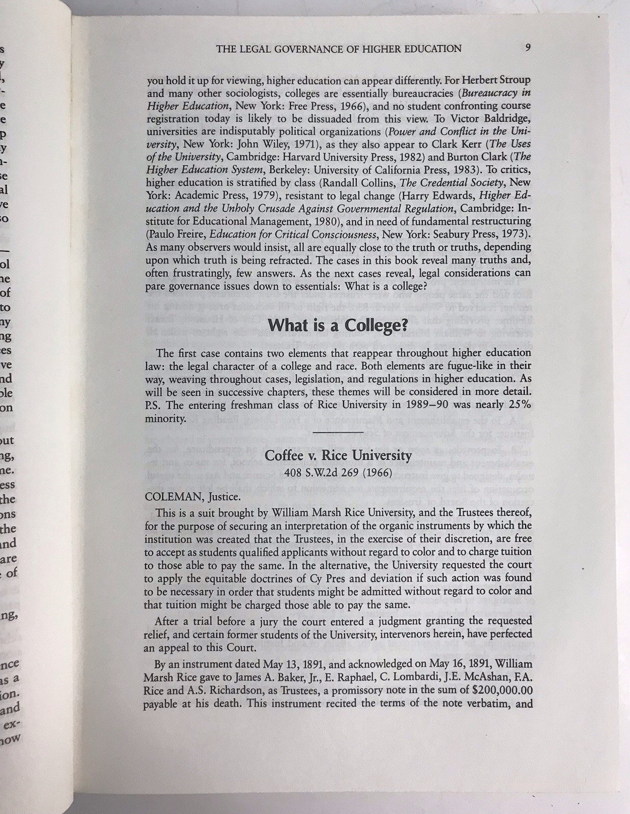 THE LAW AND HIGHER EDUCATION Michael Olivas 1989 Carolina Academic Press