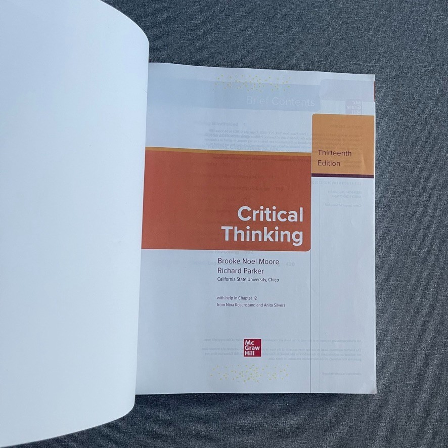 CRITICAL THINKING 13e by Moore International edition softcover