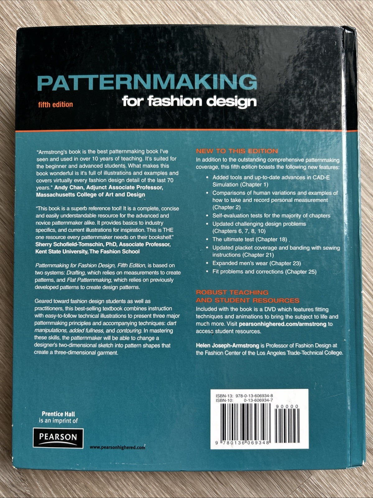 Patternmaking For Fashion Design Book With Unopened DVD by Armstrong 2010